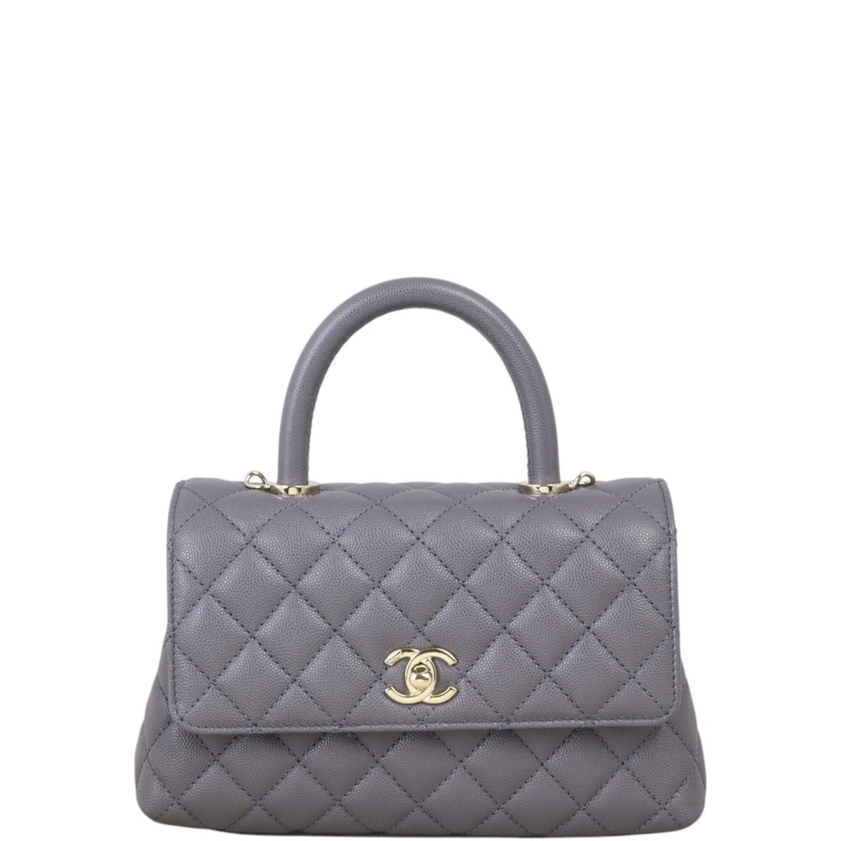 Chanel Coco Top Handle Bag Quilted Mini Crossbody Bag