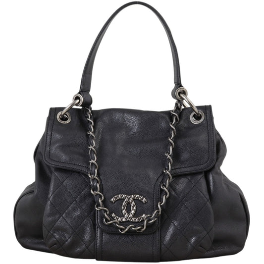 Chanel Coco Rider Hobo Bag Quilted Black