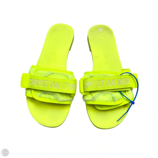 Dior Shoe Sandals Luxury Designer By Christian In Neon Logo Shoes