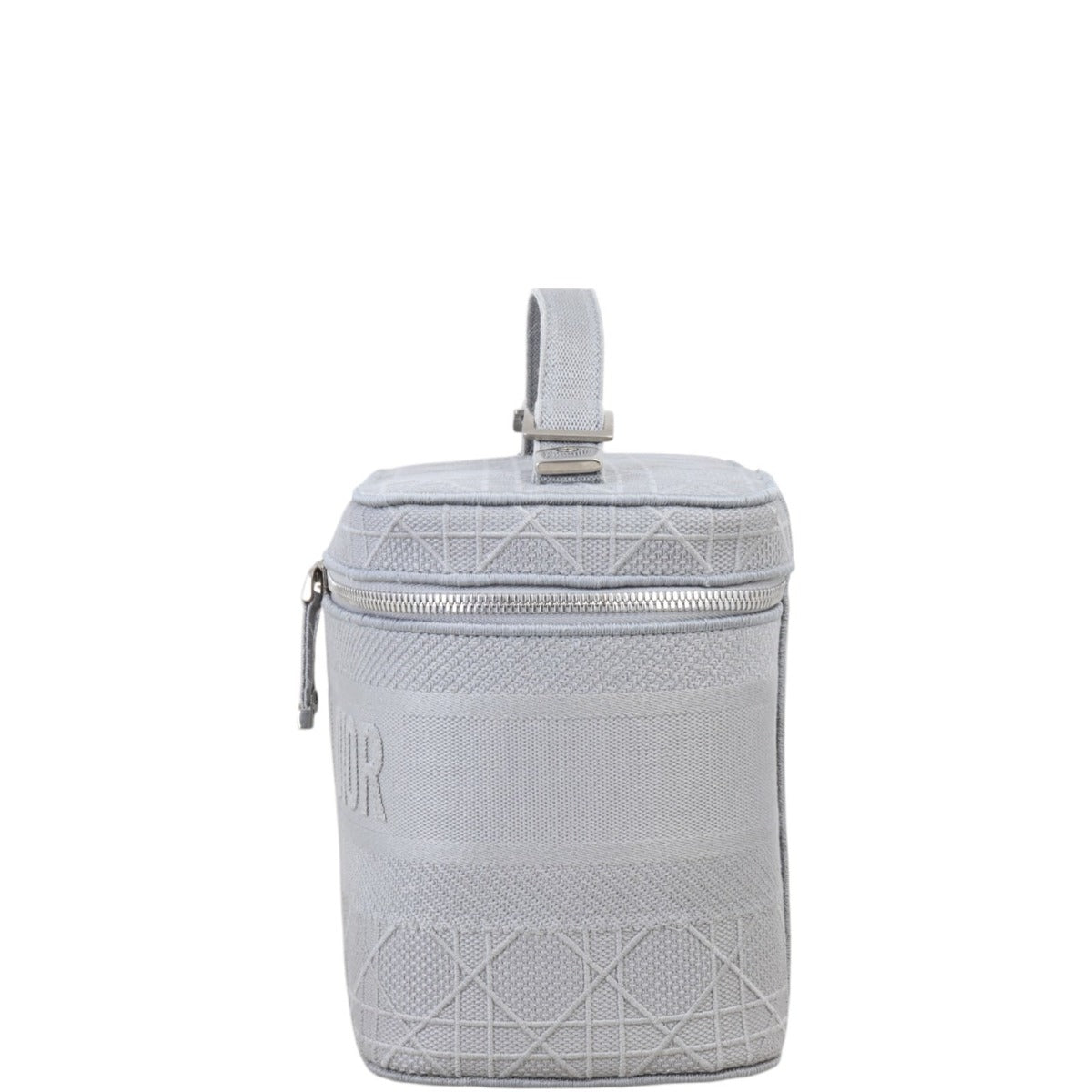 Dior D Lite Cannage Vanity Case Handbag Canvas Travel Bag