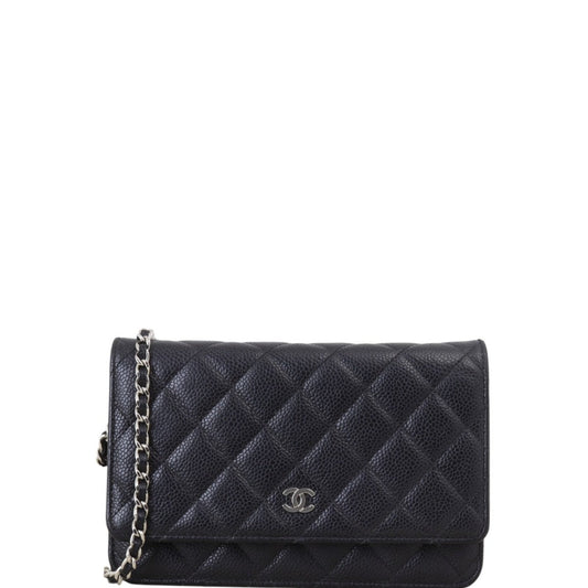 Chanel Classic Wallet on Handbag Quilted Black Crossbody Bag Chain 03022025