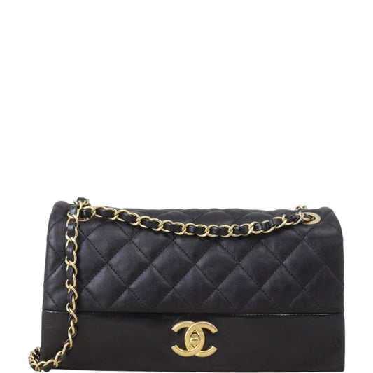 Chanel Soft Elegance Flap Bag Quilted Black Crossbody Bag