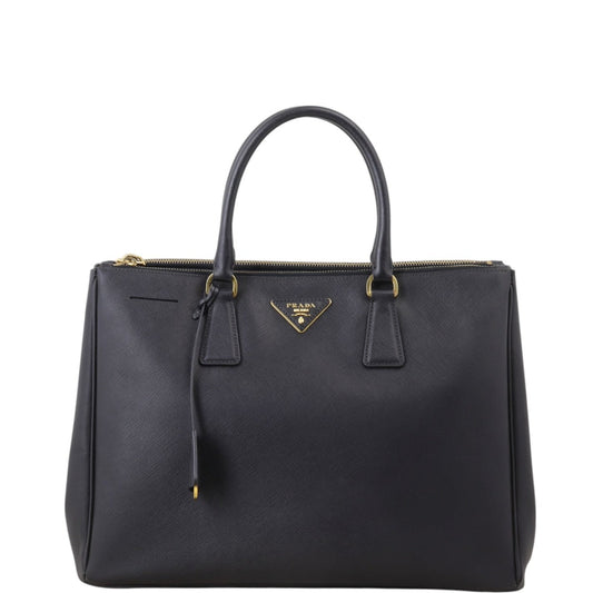 Prada Tote Bag Lux Galleria Double Tote 4 Saffiano Black Large