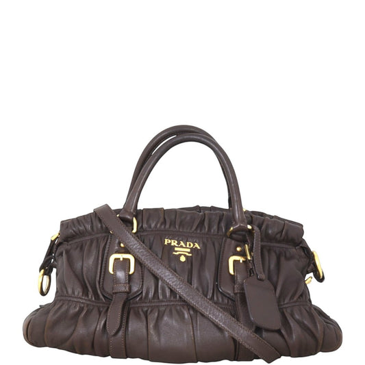 Prada Tote Bag Nappa Gaufre Tote Black Shoulder Bag