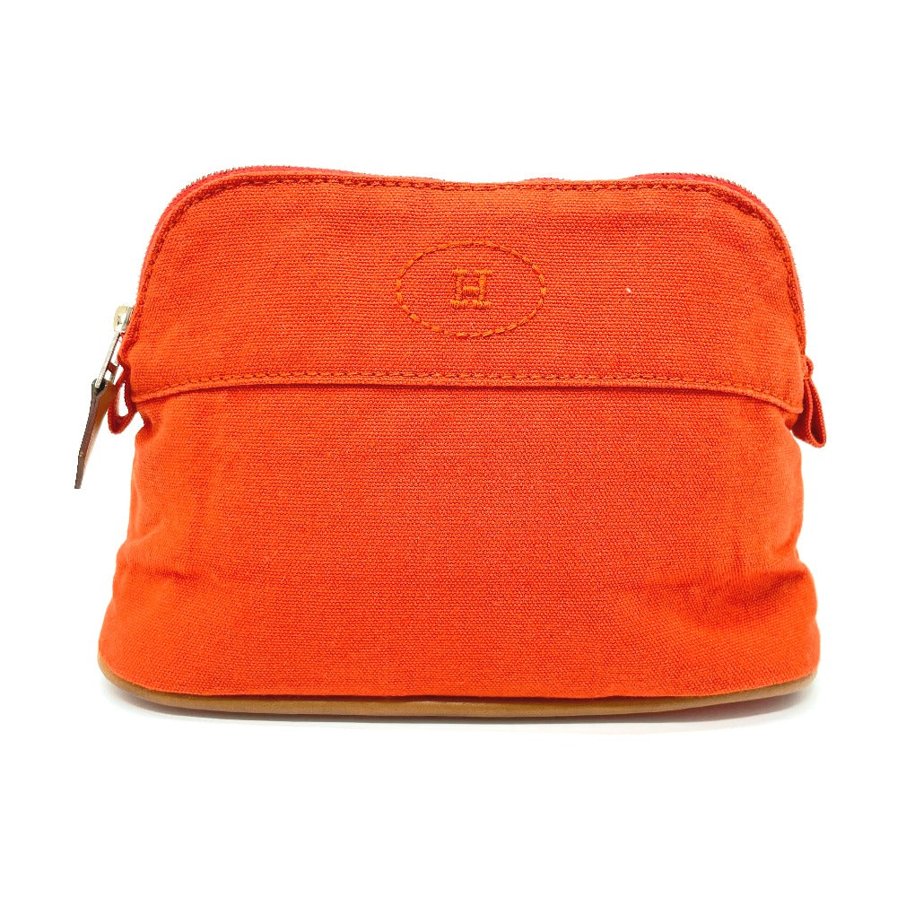 Pouch Cotton Orange Bored Pouch Handbag Travel Bag