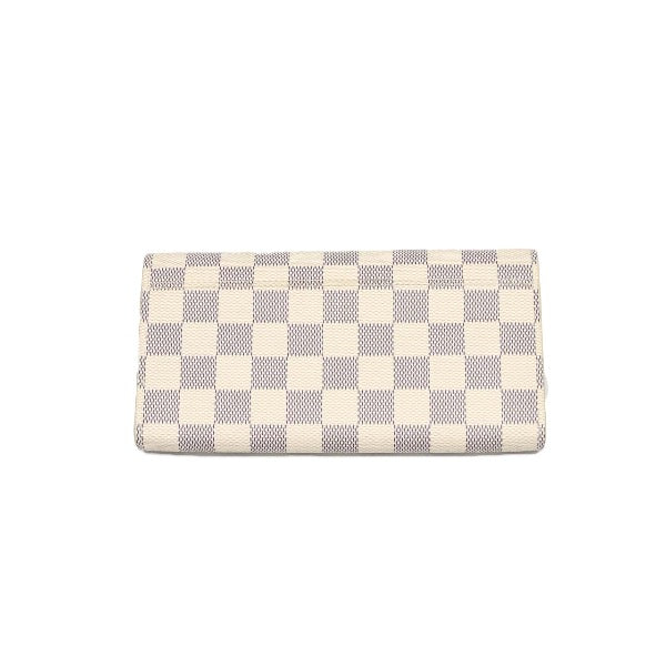 Louis Vuitton Long Purse N63208 Damier Azur Canvas Gray Wallet Case