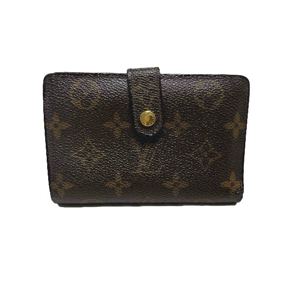 Louis Vuitton Bifold M61663 Clasp pocket Porto Monogram Canvas Brown Wallet Case