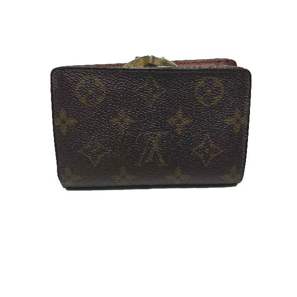 Louis Vuitton Bifold M61663 Clasp pocket Porto Monogram Canvas Brown Wallet Case