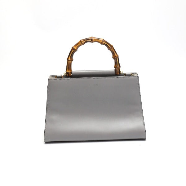 Gucci Bamboo 2WAY Bamboo Gray Handbag