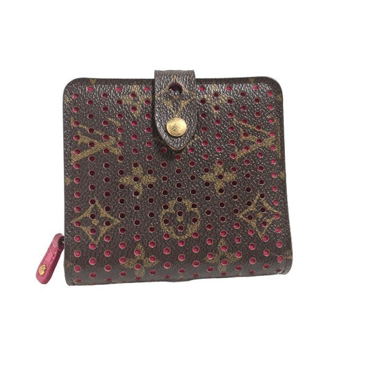 Louis Vuitton Bifold M95188 Perfo Fuchsia Zip Monogram Wallet Case