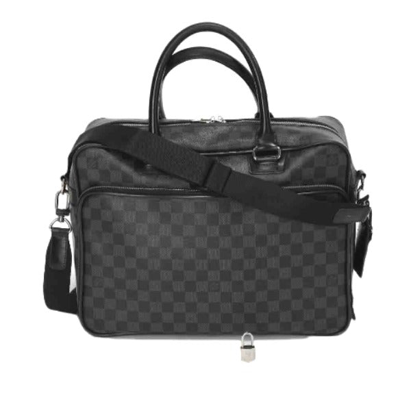 Louis Vuitton N23253 Damier Grafitto Business Damier Canvas Gray Shoulder Bag