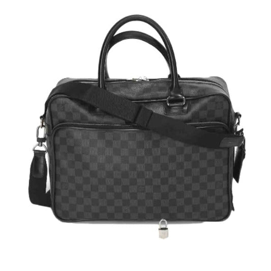Louis Vuitton N23253 Damier Grafitto Business Damier Canvas Gray Shoulder Bag