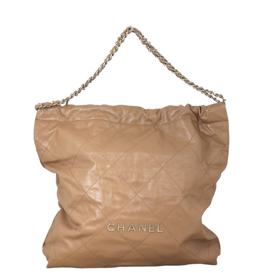 Chanel 22 Hobo Quilted Brown Shoulder Bag