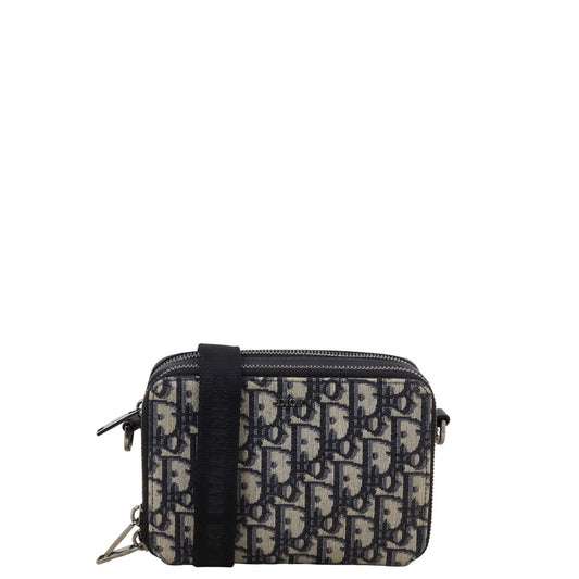 Dior Crossbody Bag Double Pouch with Strap Oblique Mini Small Zip Shoulder Bag