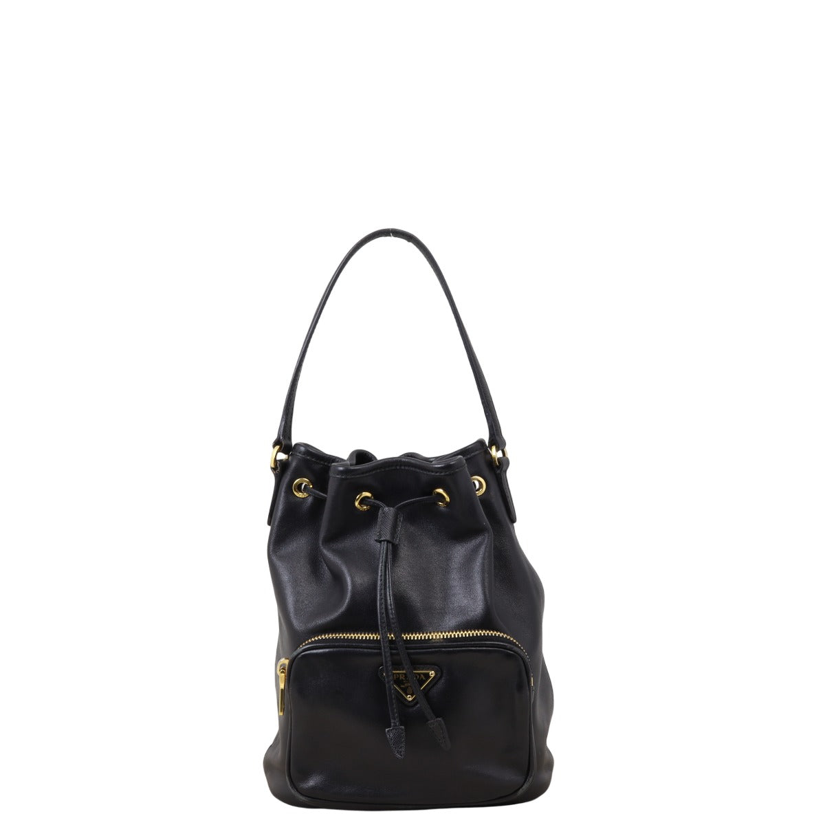 Prada Duet Bag Leather Bucket Bucket Bag