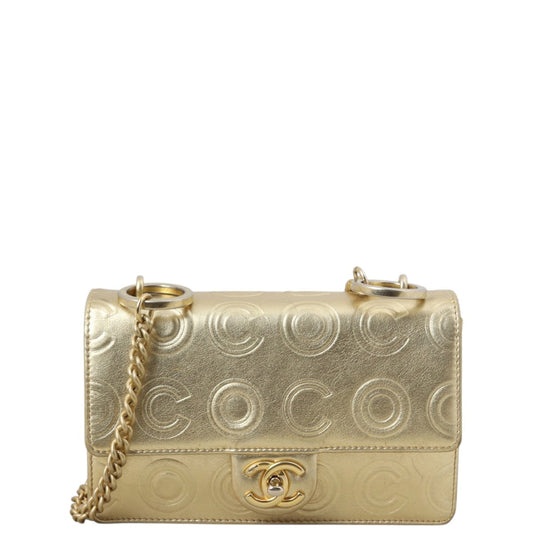 Chanel Coco Embossed Bag Flap Crossbody Bag