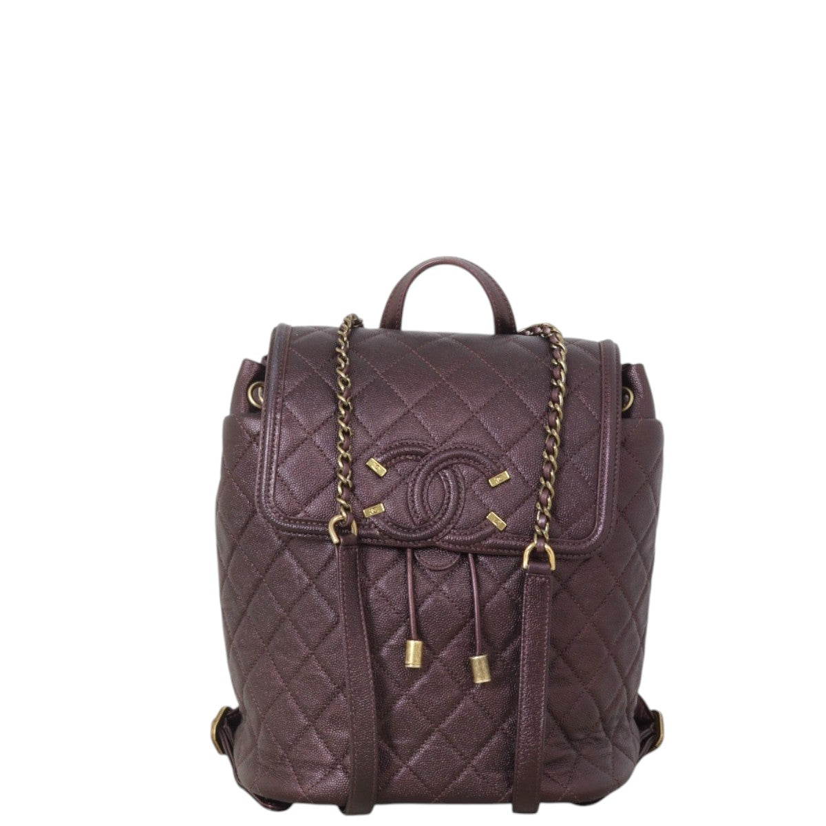 Chanel Filigree Backpack Quilted Shoulder Bag