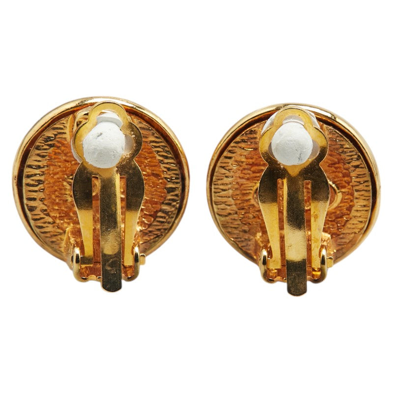 Coco Mark Earrings Jewelry Round Gold