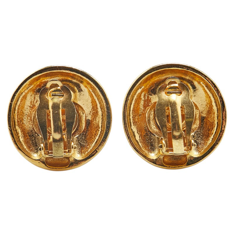 Coco Mark Round Earrings Jewelry Plated Gold