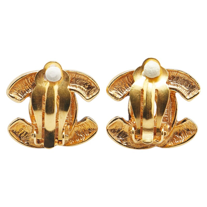 Coco Mark Matelasse Earrings Jewelry Plated Clip