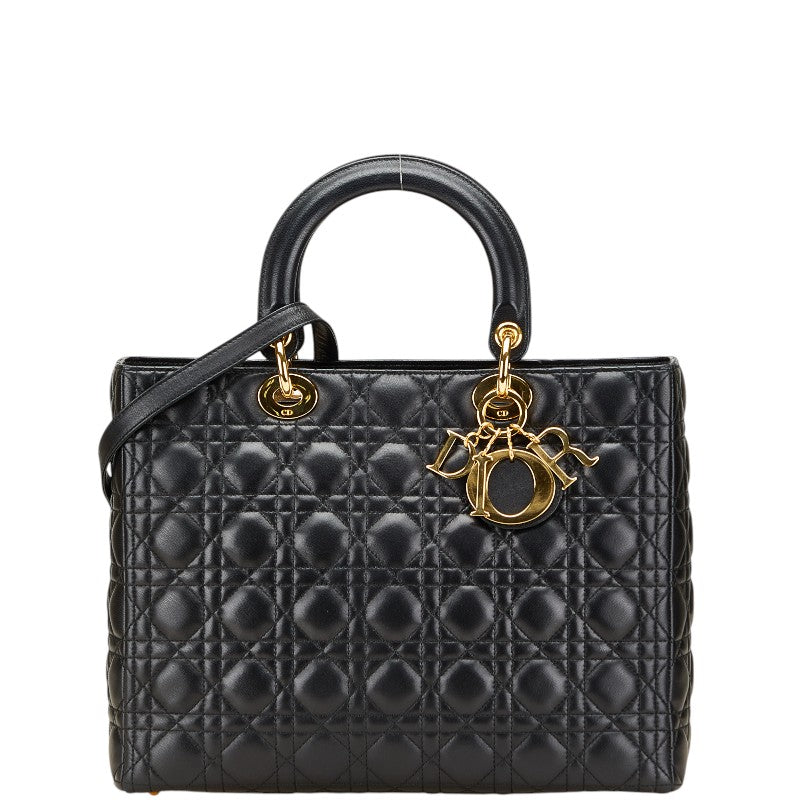 Dior Lady Cannage 2Way Bag Lambskin Travel Bag