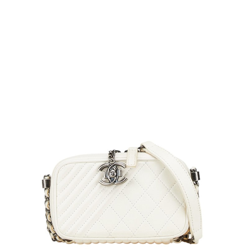 Chanel Boy Coco Mark Lambskin Shoulder Bag