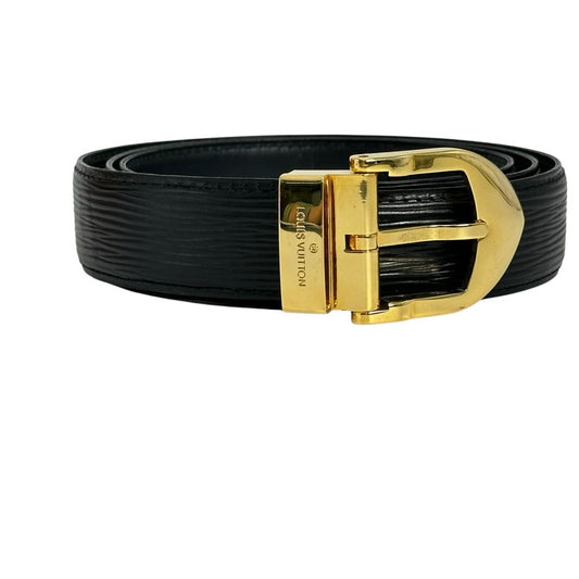 Louis Vuitton M6832Q Epi Noir Epi Saintur Leather Belt