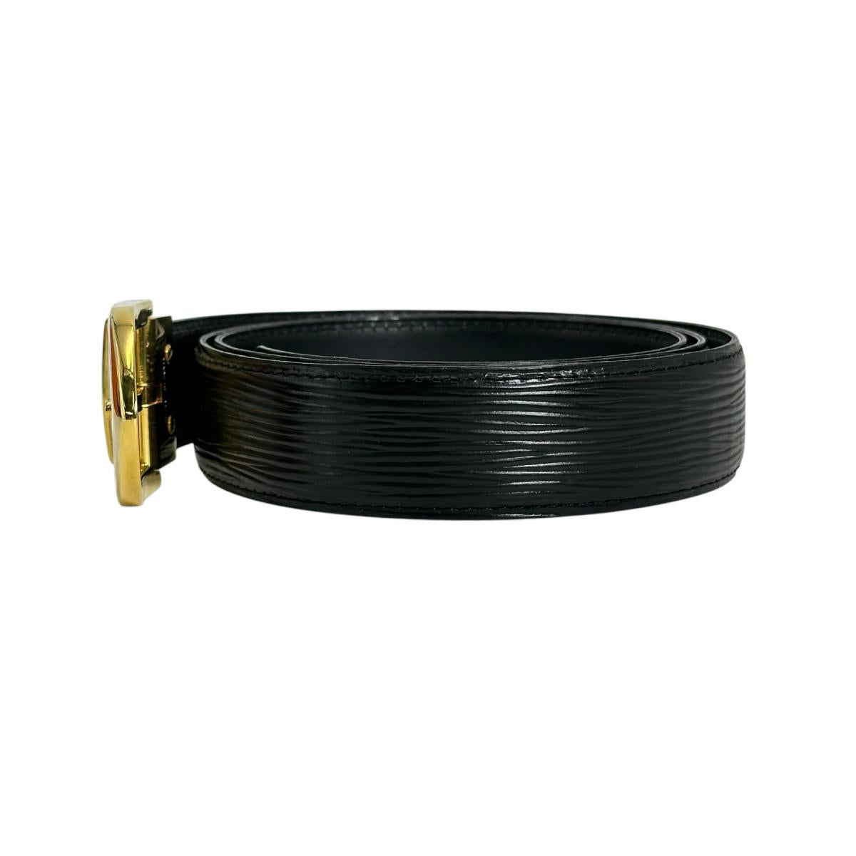 Louis Vuitton M6832Q Epi Noir Epi Saintur Leather Belt