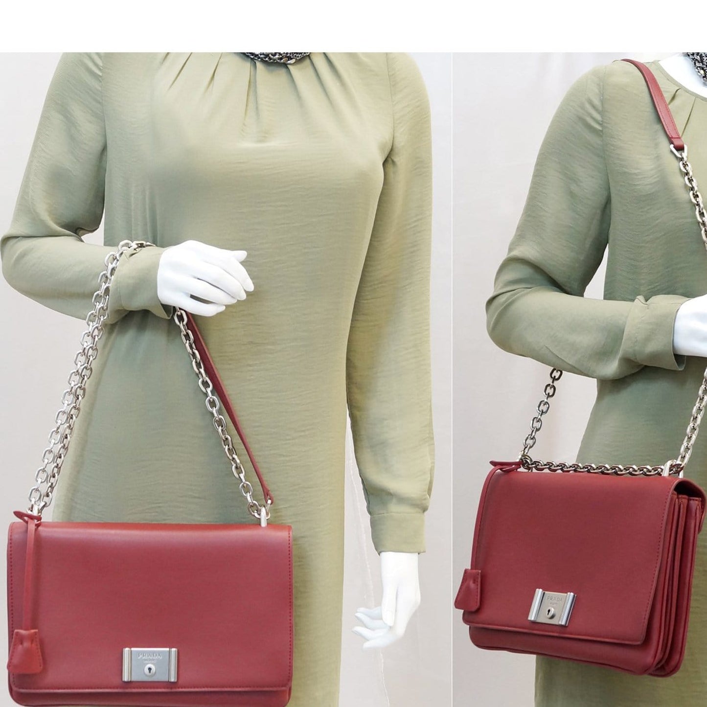 Prada Petalo Lux Shoulder Crossbody Bag Sale Leather Saffiano Chain Shoulder Bag
