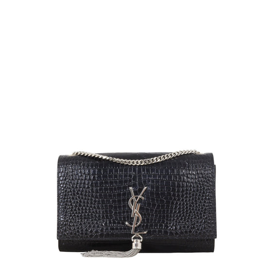 YSL Saint Laurent Kate Tassel Bag Croc Embossed Medium Chain Crossbody Bag Embossed 11032025