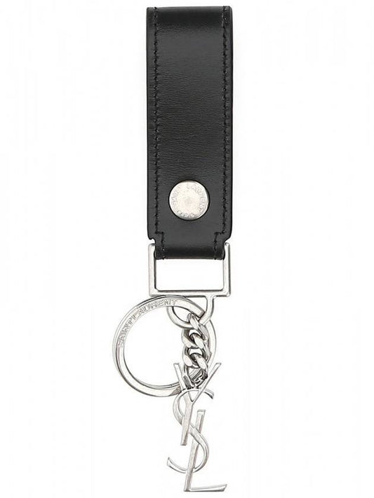 YSL Saint Laurent Saint Laurent Trending Key Holder Silver Travel Leather Monogram Travel Bag