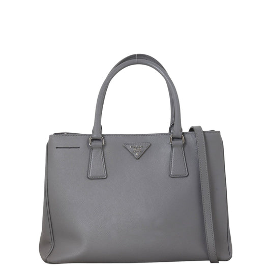 Prada Tote Bag Lux Tote 4 Saffiano Gray Medium