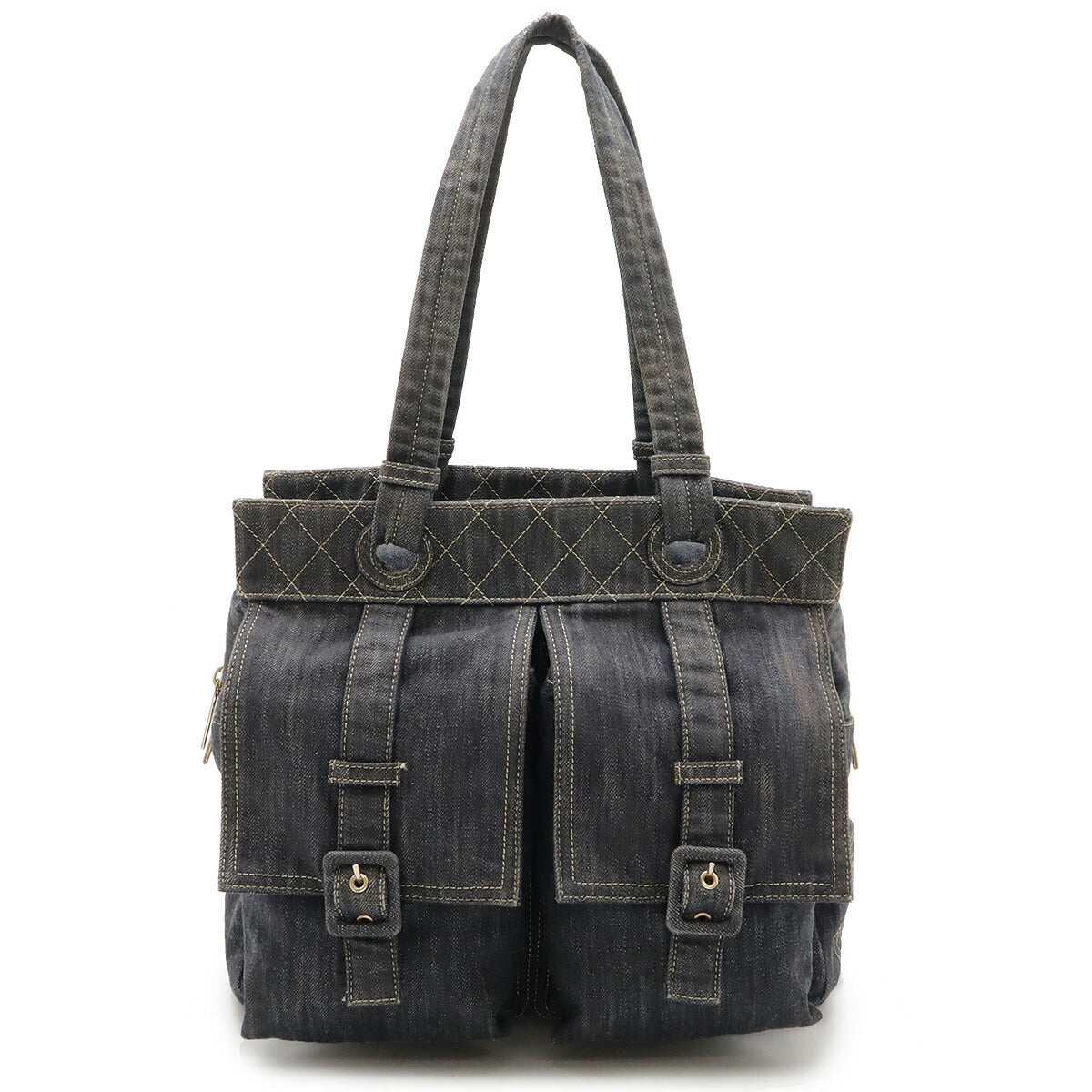 Chanel Denim Coco Mark 2way Tote Bag