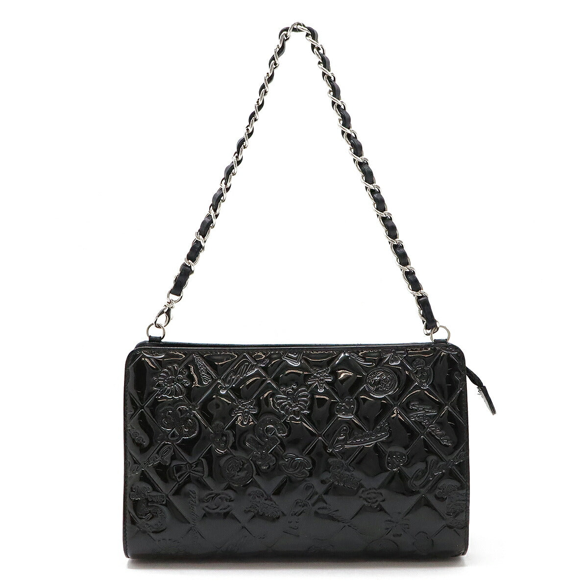 Chanel Enamel Icon Symbol Charm 2way Shoulder Handbag