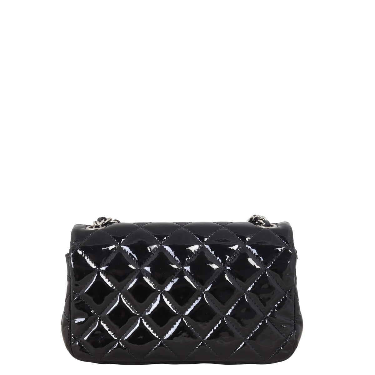 Chanel Classic Flap Extra Rectangular Bag Patent Black Mini Bag