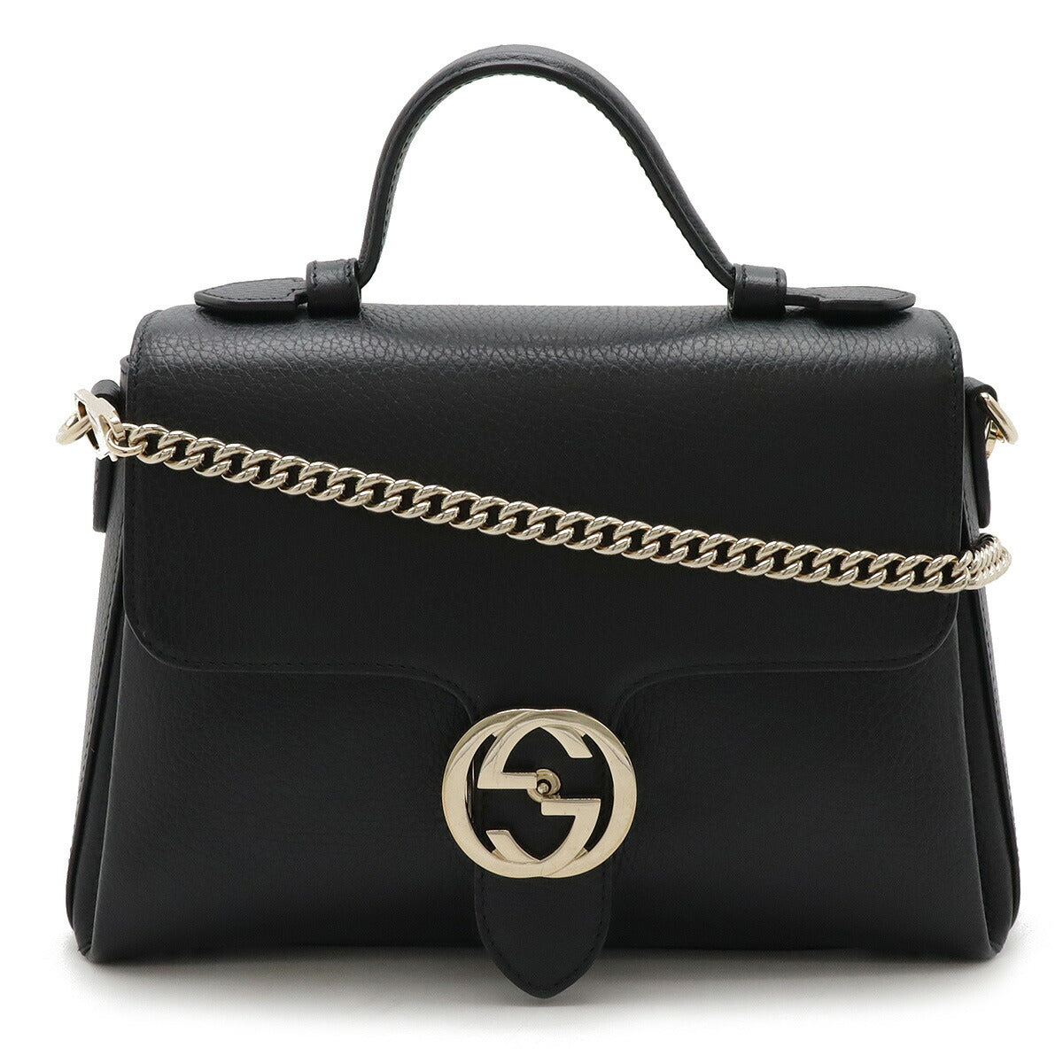 Gucci Interlocking 2Way Handbag Leather Travel Bag Handbag 2