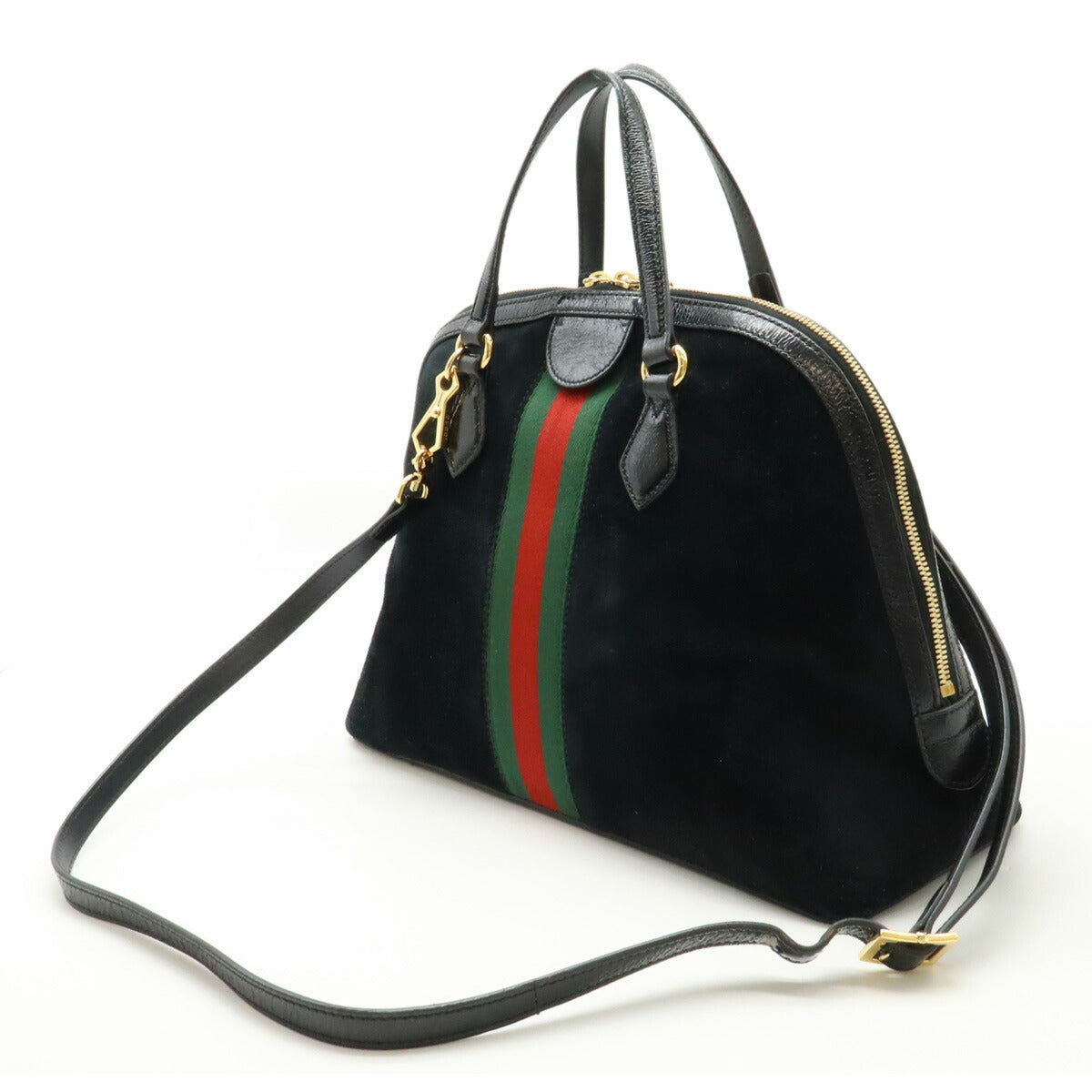 Gucci Patent Ophidia 2Way Bag Leather Suede Travel Bag