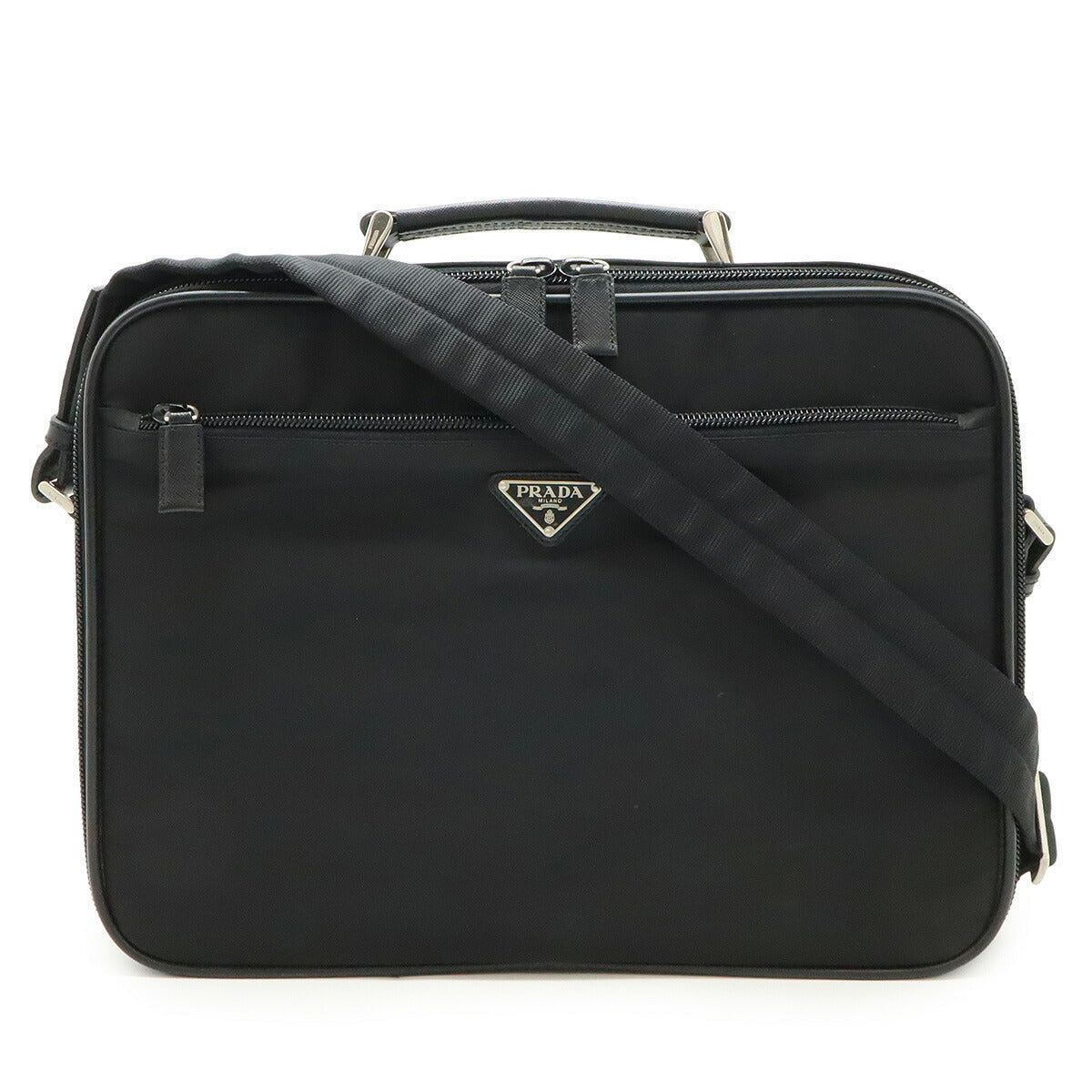 Prada 2Way Briefcase Handbag Nylon Travel Bag