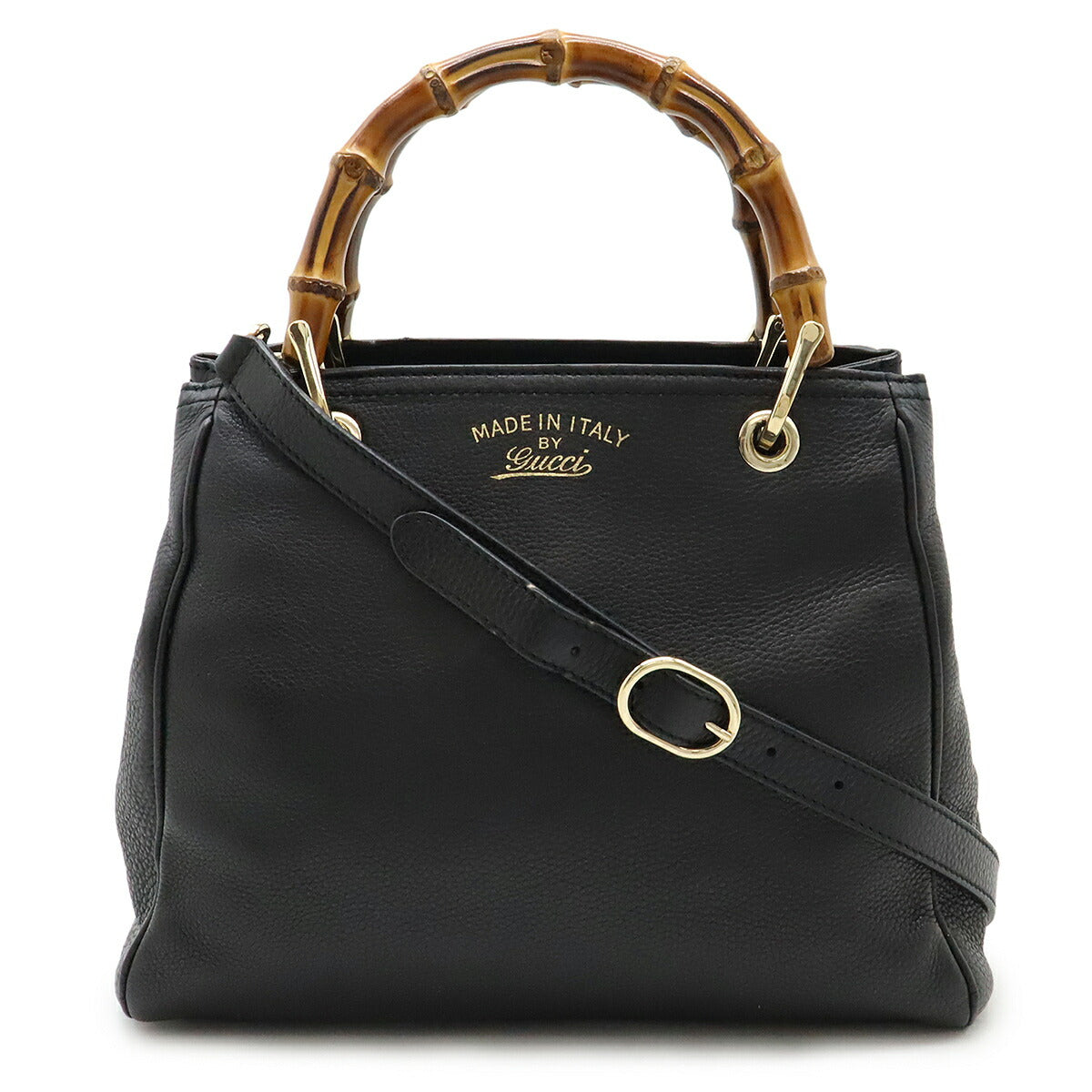 Gucci Bamboo Shopper 2Way Bag Leather Small Travel Bag