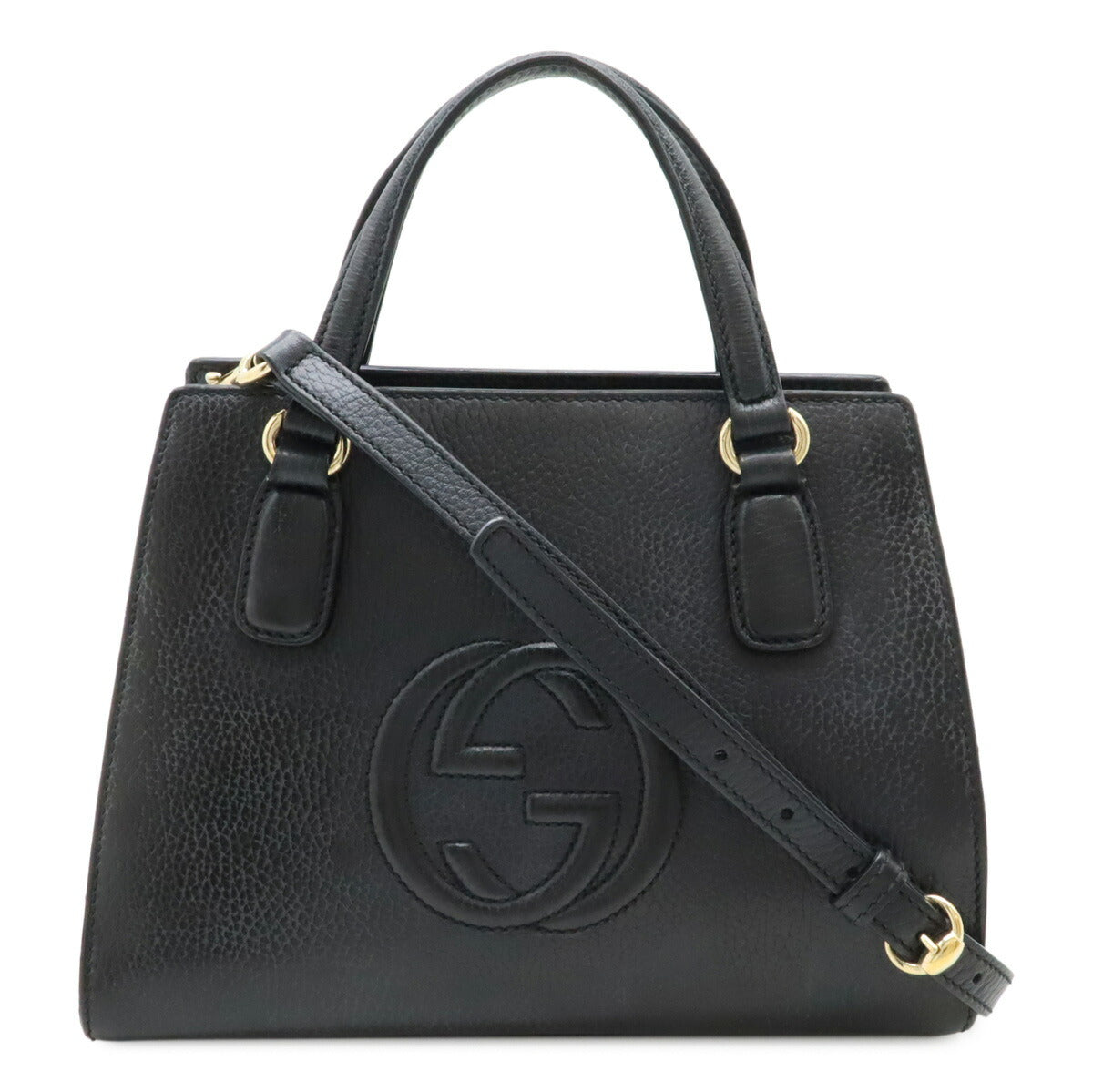 Gucci Soho Interlocking 2Way Bag Leather Travel Bag