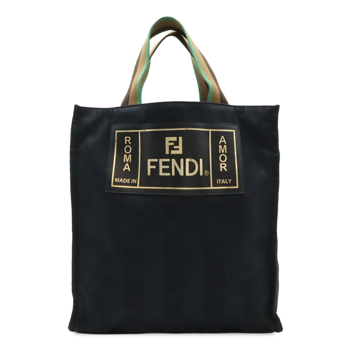 Fendi Pequin 2Way Bag Nylon Travel Bag