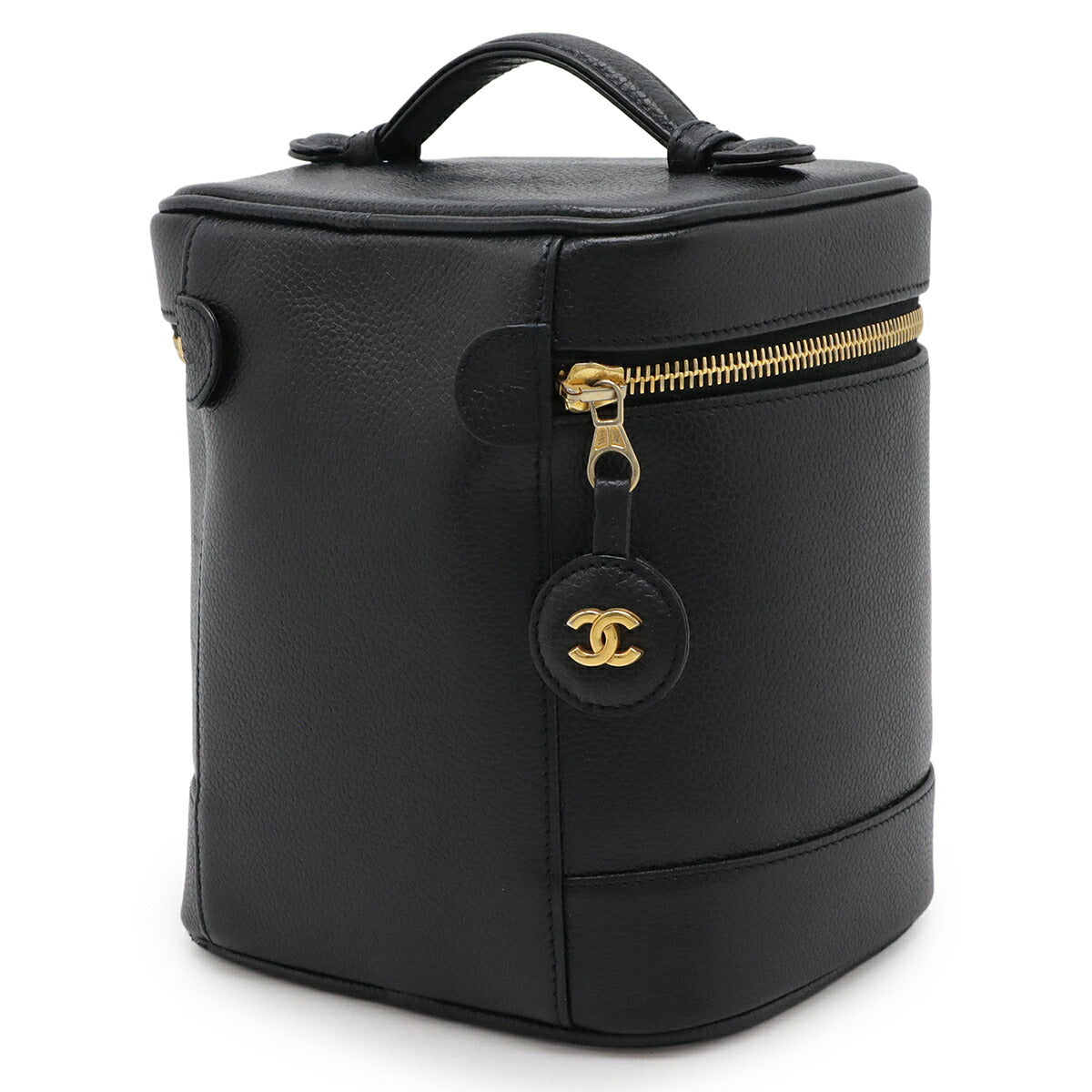 Coco Mark Caviar Skin Vanity Bag Polished
