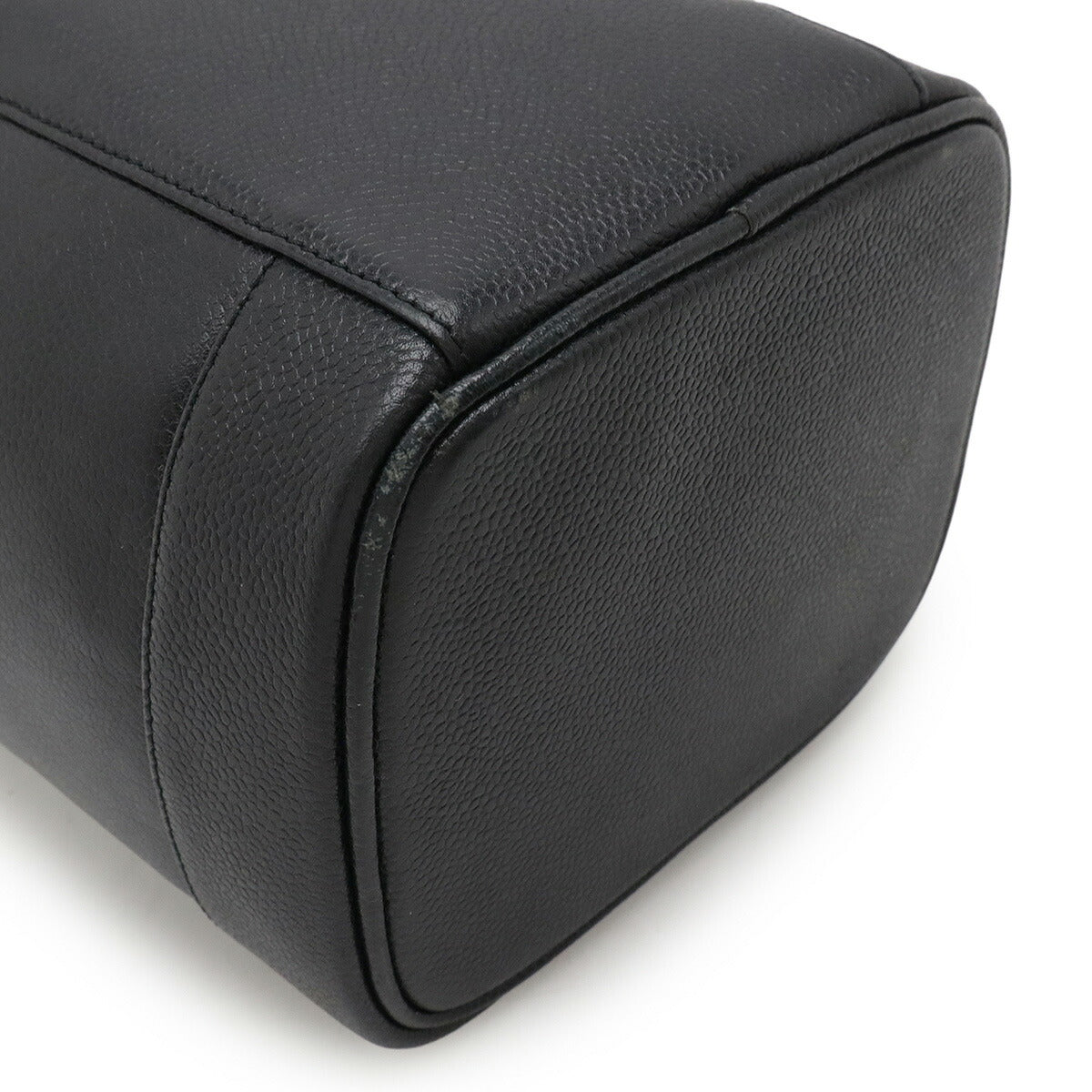 Coco Mark Caviar Skin Vanity Bag Polished