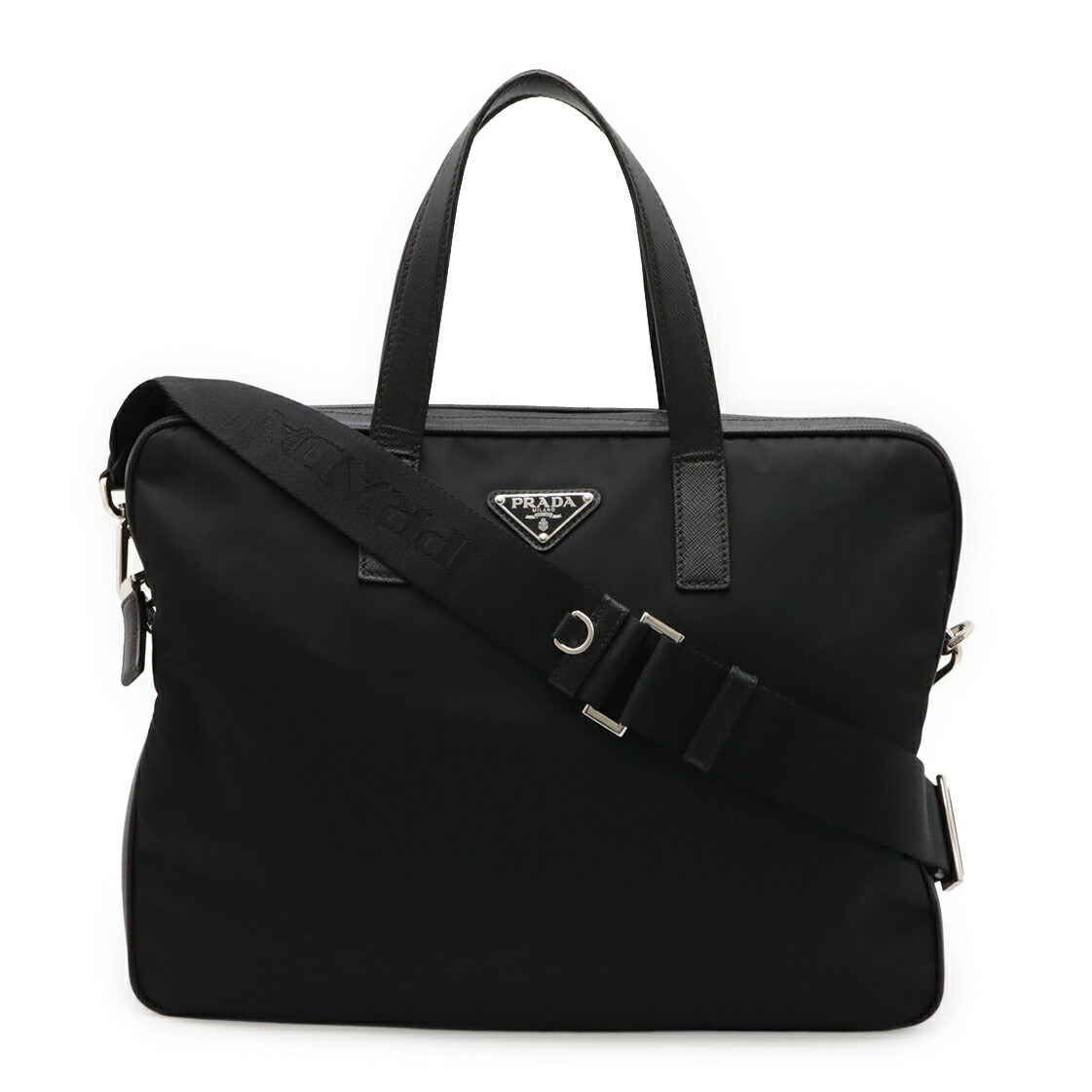 Prada 2Ve368 2Way Briefcase Handbag Nylon Travel Bag