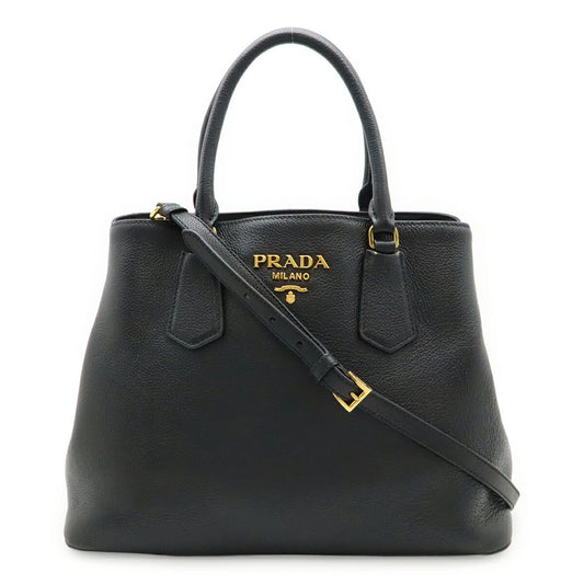 Prada 1Ba239 2Way Handbag Leather Travel Bag