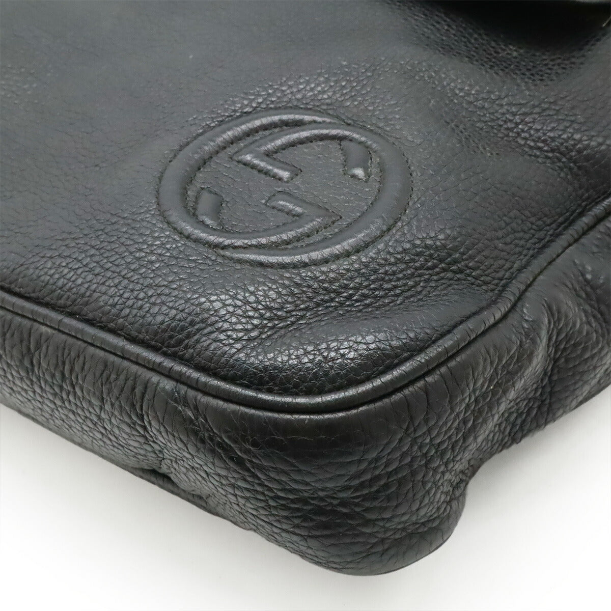 Gucci Interlocking Briefcase Handbag Leather Travel Bag