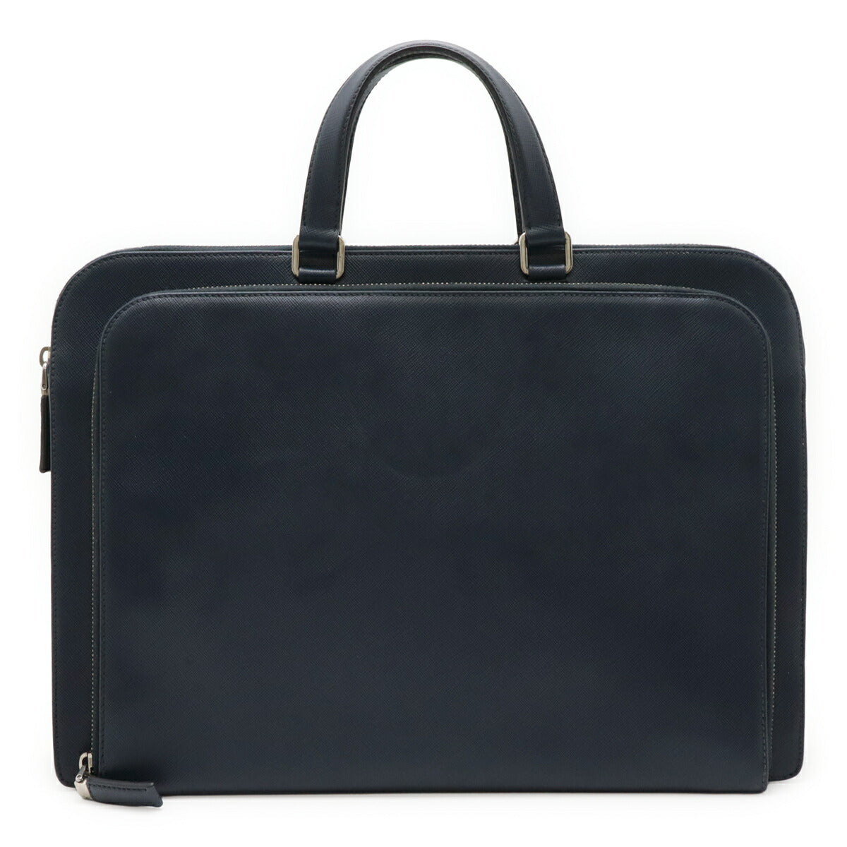 Prada Briefcase Briefcase Handbag Leather Saffiano Travel Bag