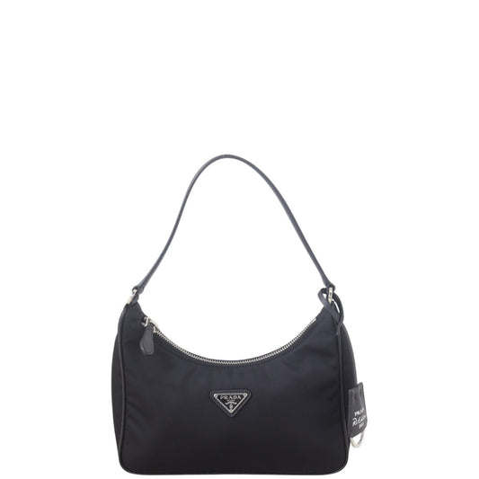 Prada Shoulder Bag Re-Edition Tessuto Bag Black Mini
