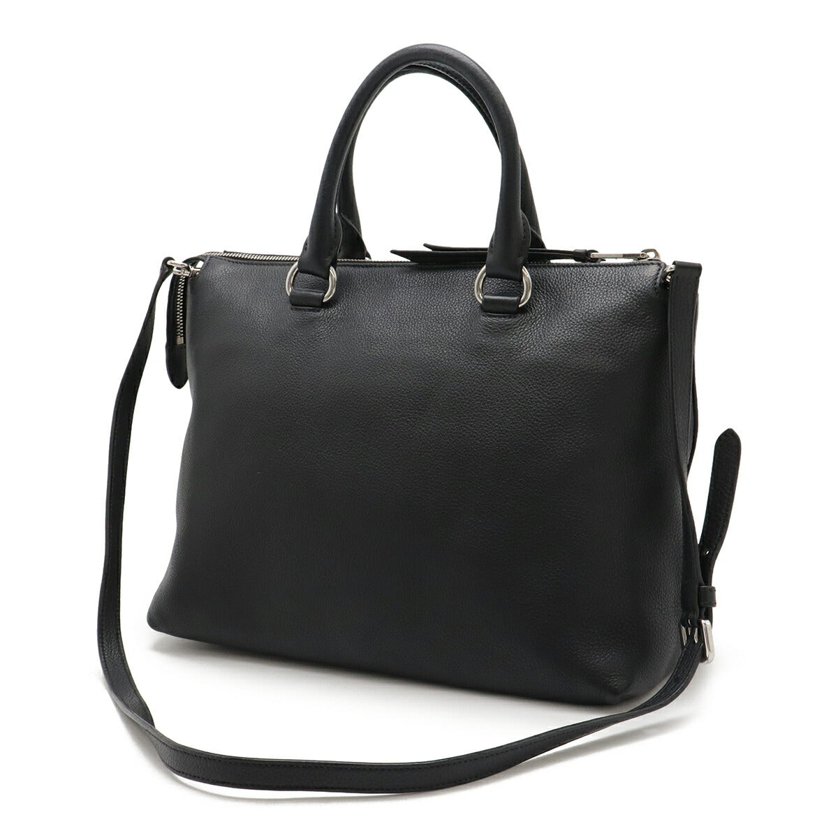 Prada 1Ba063 2Way Bag Leather Travel Bag