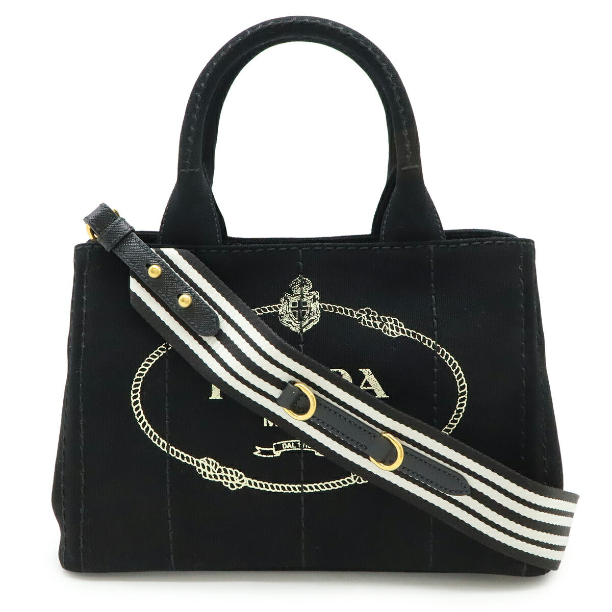 Prada Canapa 2Way Bag Canvas Travel Bag